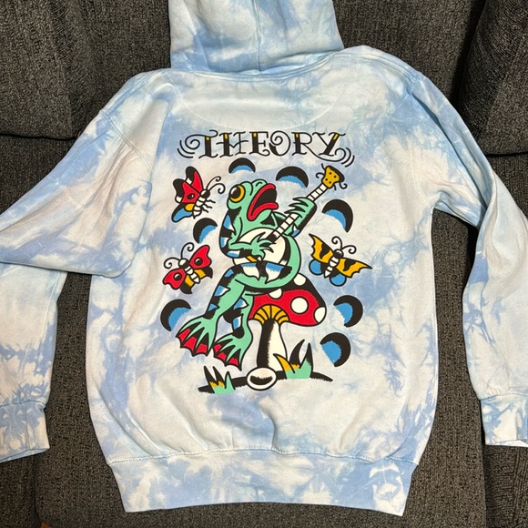 Theory Skateboard Blue Tye-Dye Sweater - Picture 2 of 4